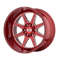 XD Series Pike 20X9 ET0 6X135 87.10 Brushed Red W/ Milled Accents Fälg